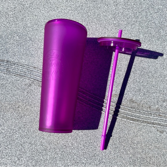 Starbucks purple soft touch matte finish venti cold beverage Tumbler 24 oz - Picture 10 of 11